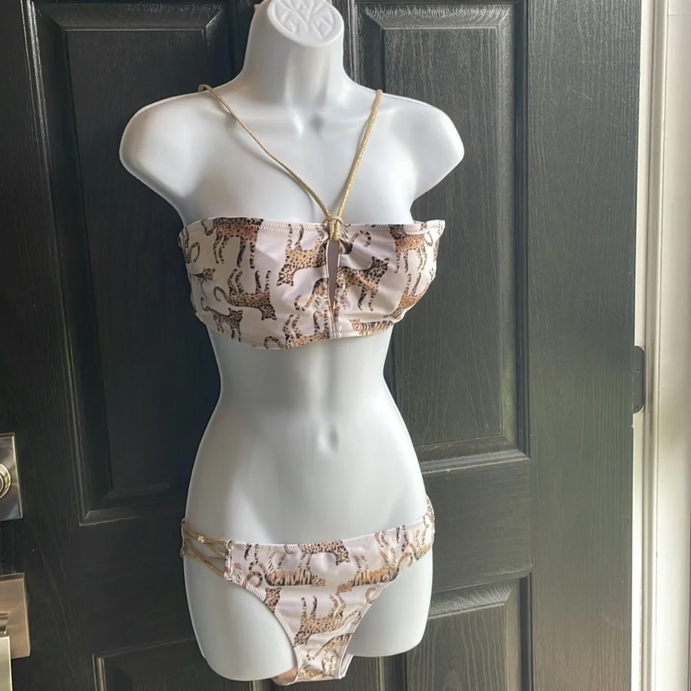 Aerie Wild Cat Keyhole Bikini Medium